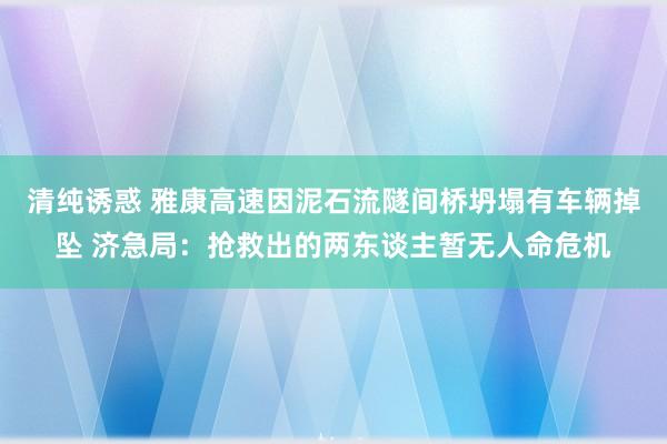 清纯诱惑 雅康高速因泥石流隧间桥坍塌有车辆掉坠 济急局：抢救出的两东谈主暂无人命危机