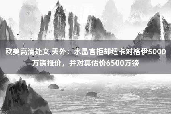 欧美高清处女 天外：水晶宫拒却纽卡对格伊5000万镑报价，并对其估价6500万镑